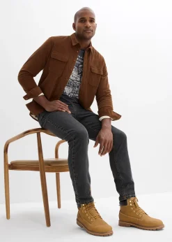 bonprix Jean droit classique, taille élastiquée|Homme Jeans