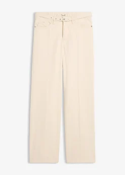 bonprix Jean droit et loose, taille mi-haute, coton|Femme Jeans|Tailles Petite