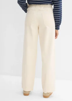 bonprix Jean droit et loose, taille mi-haute, coton|Femme Jeans|Tailles Petite