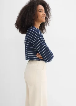 bonprix Jean droit et loose, taille mi-haute, coton|Femme Jeans|Tailles Petite