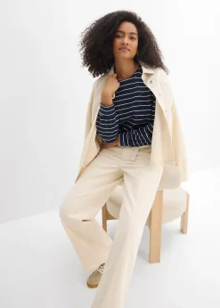 bonprix Jean droit et loose, taille mi-haute, coton|Femme Jeans|Tailles Petite