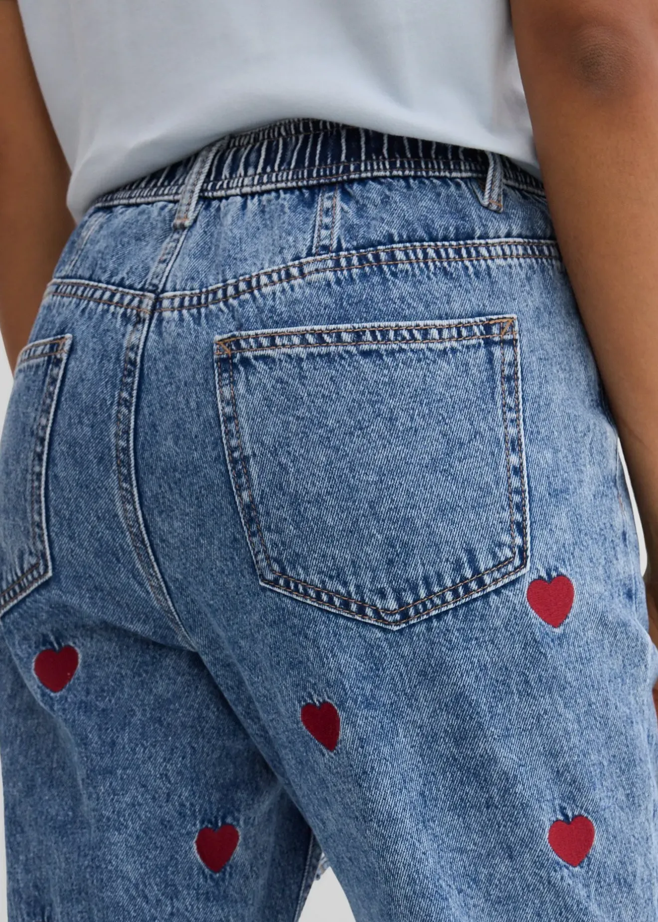 bonprix Jean droit et loose, taille haute, coton|Femme Jeans