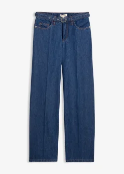 Femme bonprix Jeans|Tailles Petite|Jean droit et loose, taille mi-haute, coton