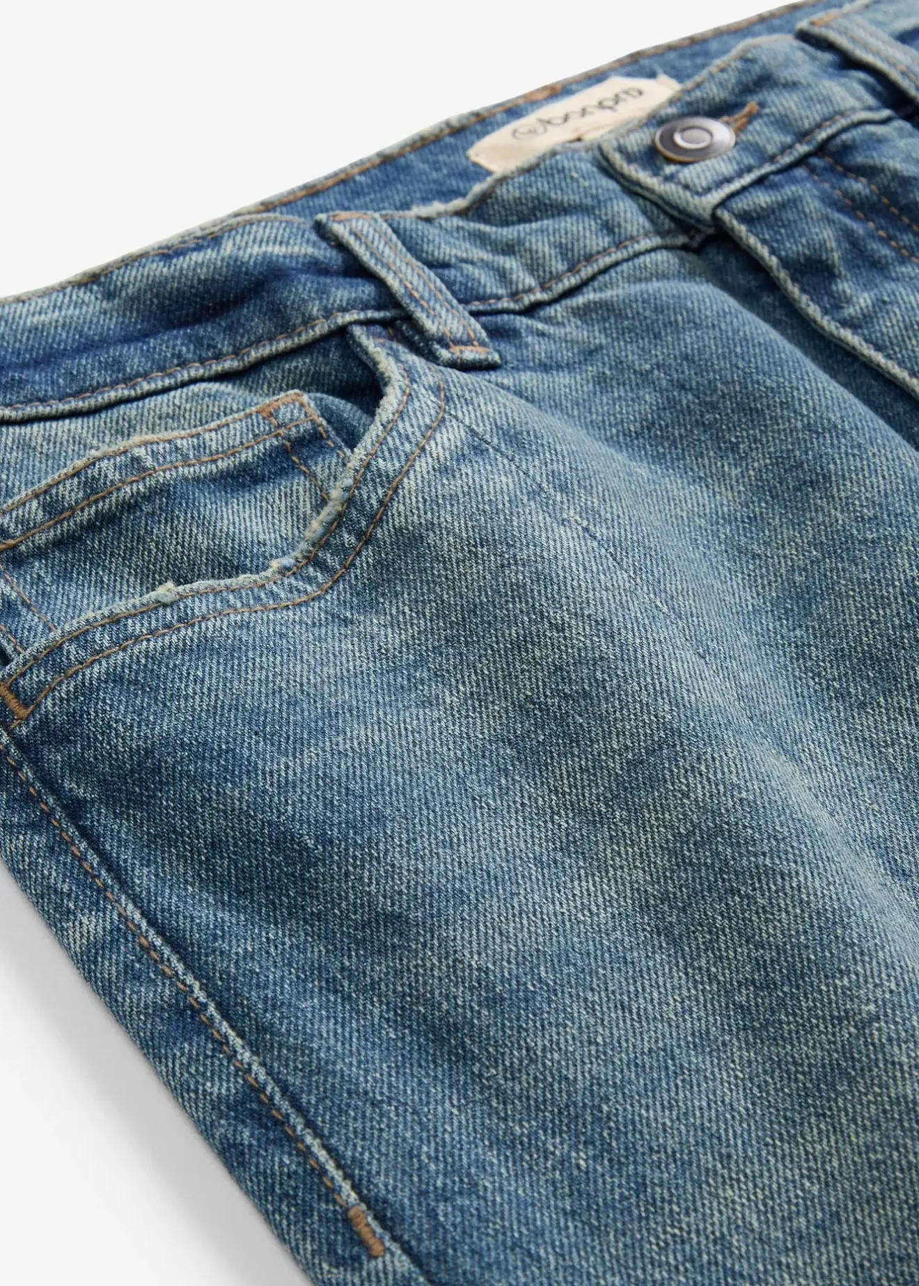 bonprix Jean droit et loose, taille haute, peu extensible|Femme Jeans