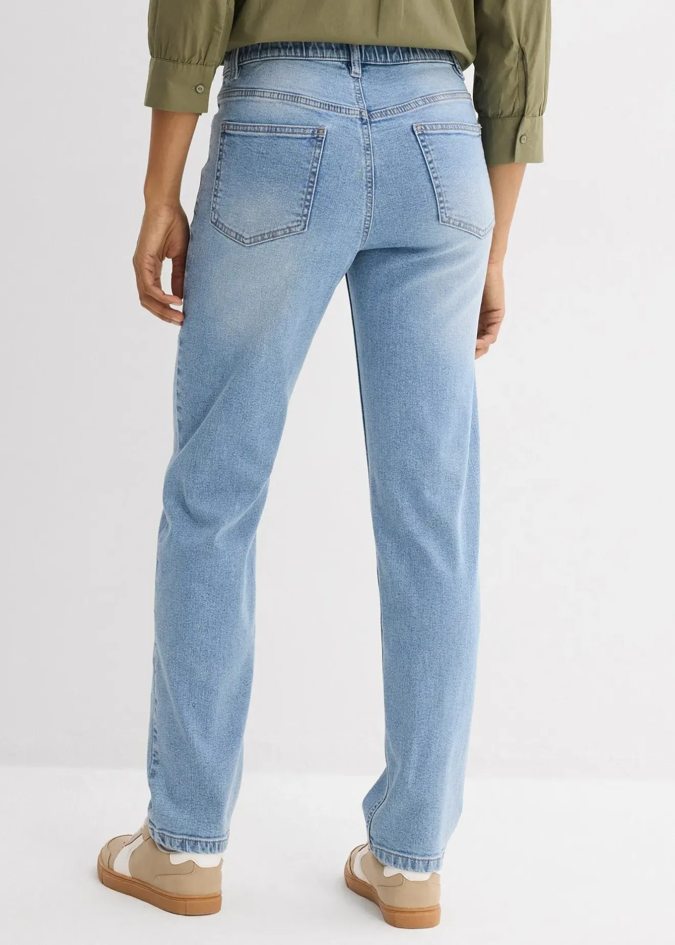 bonprix Jean droit et loose, taille mi-haute|Femme Jeans