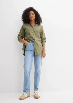 bonprix Jean droit et loose, taille mi-haute|Femme Jeans