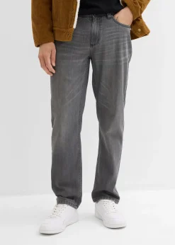 bonprix Jean droit et Regular à taille élastiquée, 100% coton|Homme Jeans