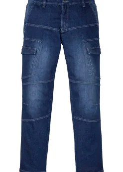 bonprix Jean droit extensible, poches cargo, regular|Homme Jeans|Vêtements De Plein Air