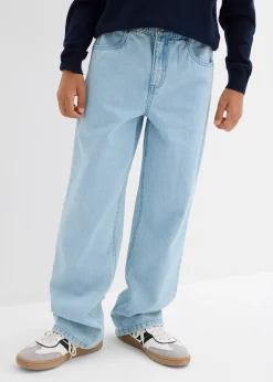bonprix Jean droit, loose, à taille élastiquée|Enfant Garçons 9-16 Ans·Jeans