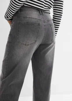 Femme bonprix Jeans|Jean droit loose, taille haute