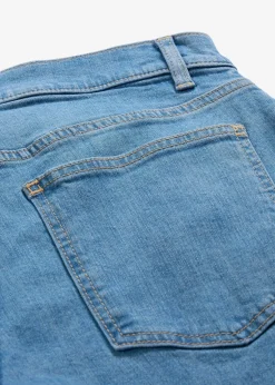 bonprix Jean droit loose taille mi-haute, long|Femme Tailles Petite