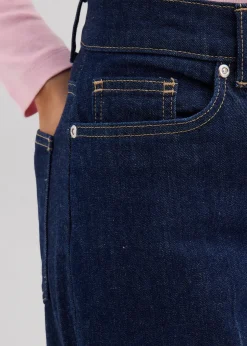 bonprix Jean droit loose taille mi-haute, long|Femme Jeans