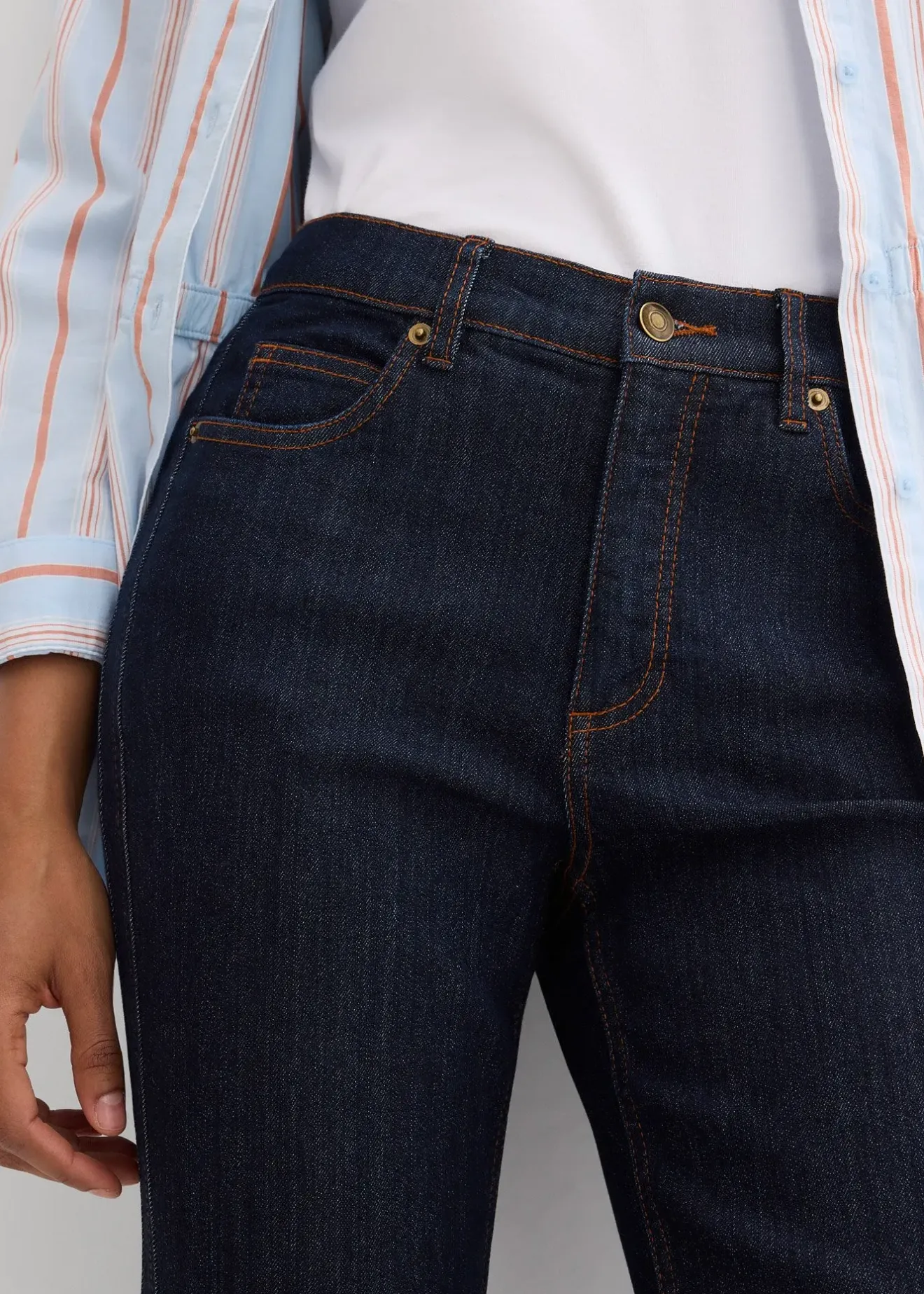 Femme bonprix Jeans|Jean droit taille haute