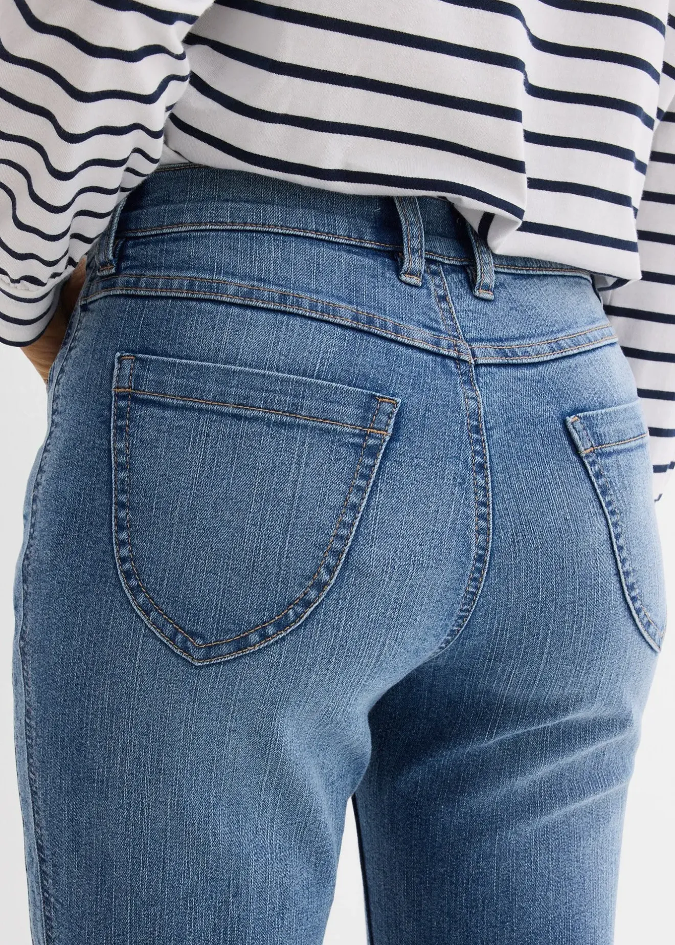 Femme bonprix Jeans|Jean droit taille haute