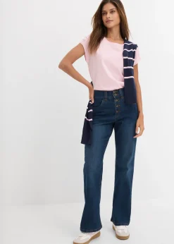 bonprix Jean droit taille haute, extensible|Femme Jeans