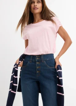 bonprix Jean droit taille haute, extensible|Femme Jeans