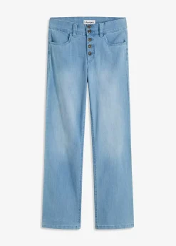 bonprix Jean droit taille haute, extensible|Femme Jeans