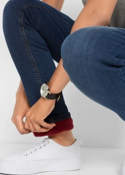 bonprix Jean droit taille haute, thermique|Femme Vêtements Thermiques|Jeans