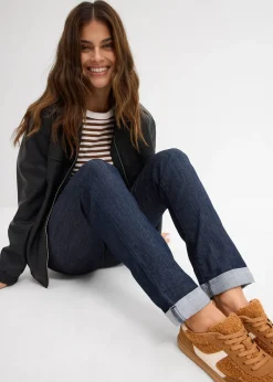 Femme bonprix Jeans|Tailles Petite|Jean droit taille mi-haute, extensible