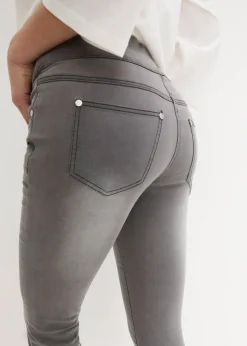Femme bonprix Tailles Petite|Jeans|Jean droit taille mi-haute et élastiquée, très extensible