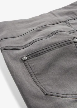 Femme bonprix Tailles Petite|Jeans|Jean droit taille mi-haute et élastiquée, très extensible