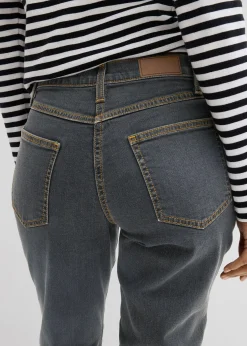 bonprix Jean droit taille mi-haute, extensible|Femme Jeans|Tailles Petite