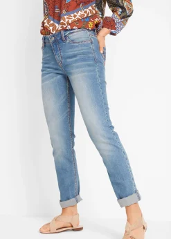 Femme bonprix Jeans|Jean droit taille mi-haute, extensible