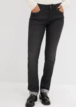 bonprix Jean droit taille mi-haute, extensible|Femme Jeans