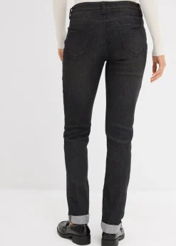 bonprix Jean droit taille mi-haute, extensible|Femme Jeans