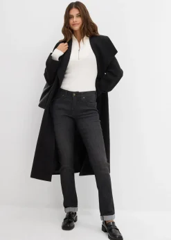 bonprix Jean droit taille mi-haute, extensible|Femme Jeans