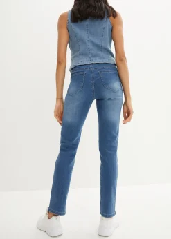 Femme bonprix Jeans|Tailles Petite|Jean droit taille mi-haute, extensible