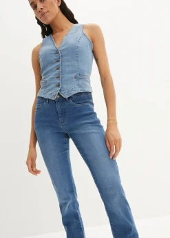 Femme bonprix Jeans|Tailles Petite|Jean droit taille mi-haute, extensible
