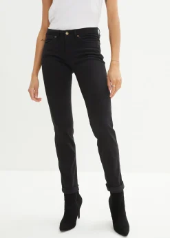 bonprix Jean droit taille mi-haute, extensible|Femme Jeans|Tailles Petite