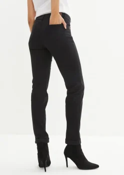bonprix Jean droit taille mi-haute, extensible|Femme Jeans|Tailles Petite