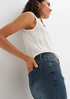 Femme bonprix Tailles Petite|Jeans|Jean droit taille mi-haute, extensible