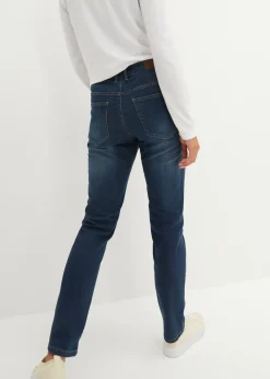 Femme bonprix Jeans|Jean droit taille mi-haute, extensible