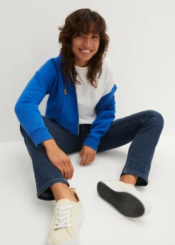 bonprix Jean droit taille mi-haute, extensible|Femme Tailles Petite