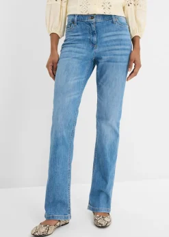 bonprix Jean droit taille mi-haute et élastiquée|Femme Jeans