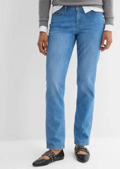 Femme bonprix Tailles Petite|Jean droit taille mi-haute, extensible