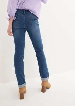 bonprix Jean droit taille mi-haute, extensible|Femme Tailles Petite