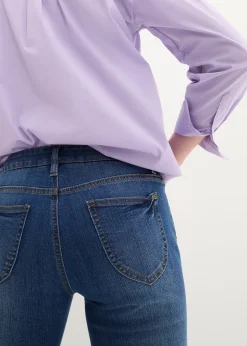 bonprix Jean droit taille mi-haute, extensible|Femme Tailles Petite