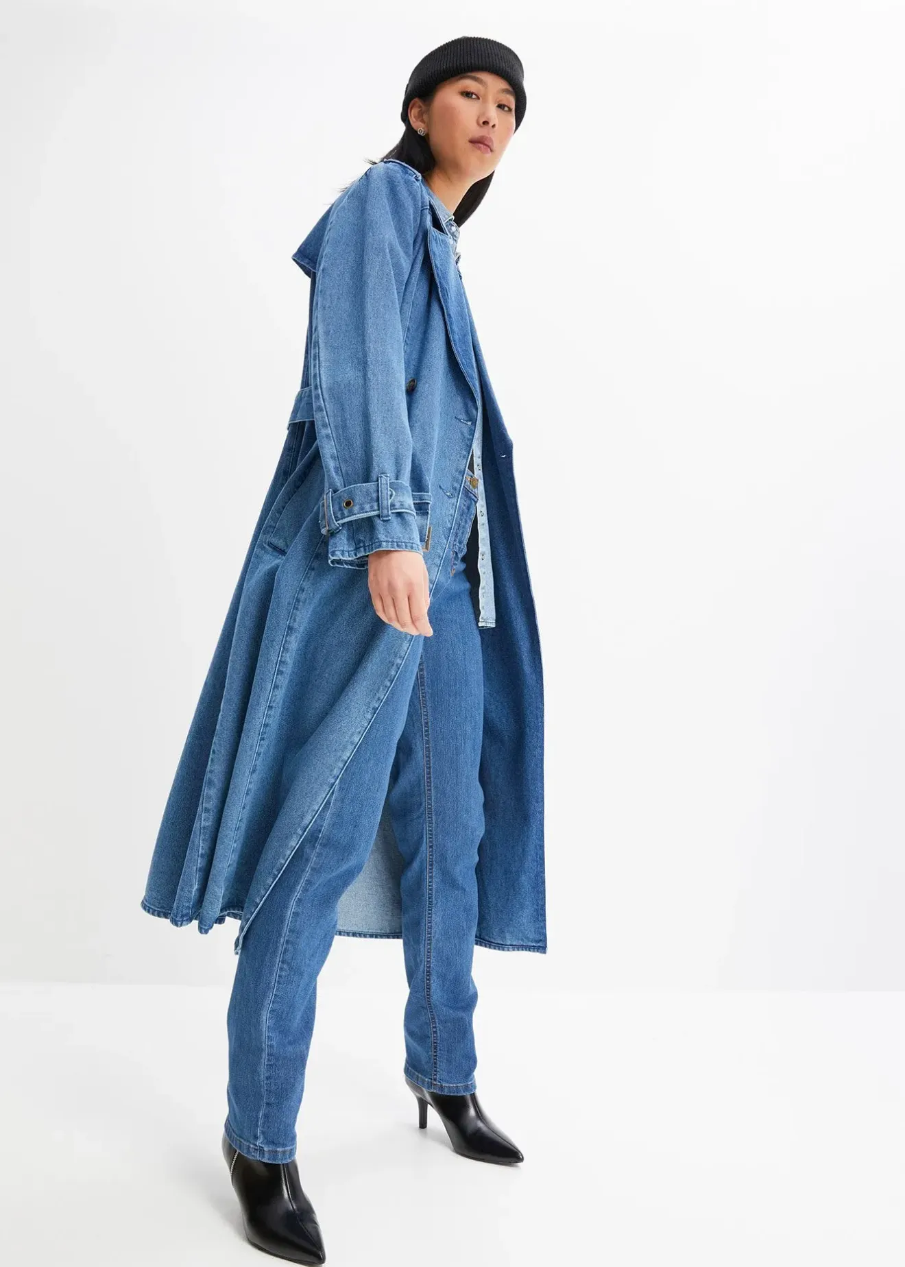 bonprix Jean droit taille mi-haute, extensible|Femme Jeans|Tailles Petite