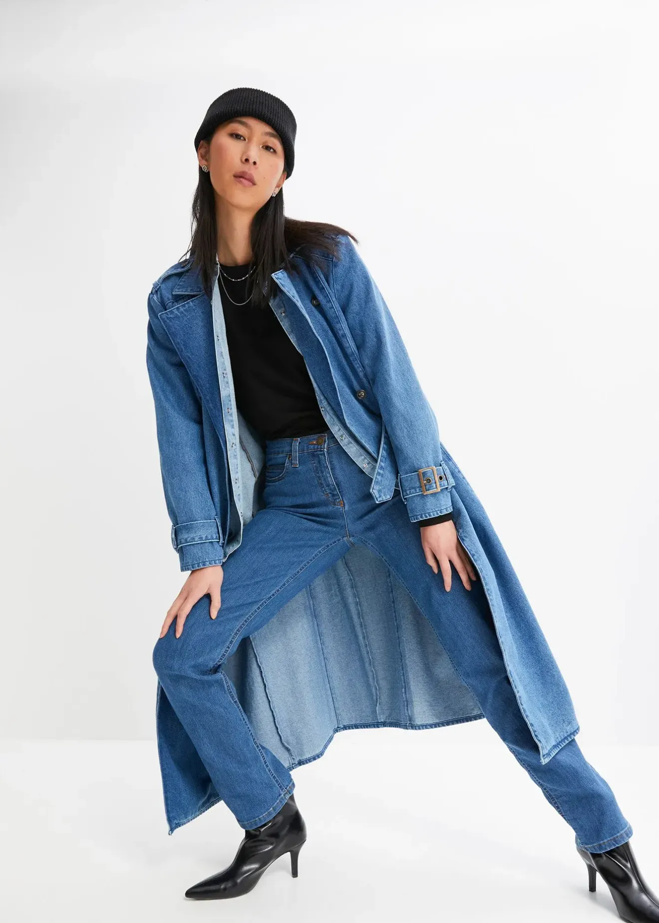 bonprix Jean droit taille mi-haute, extensible|Femme Jeans|Tailles Petite