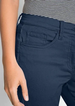 Femme bonprix Pantalons|Jean droit, taille mi-haute et confortable