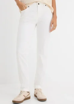 Femme bonprix Tailles Petite|Jean droit taille mi-haute, extensible