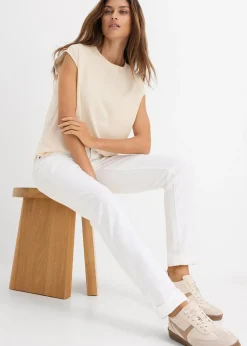 Femme bonprix Tailles Petite|Jean droit taille mi-haute, extensible