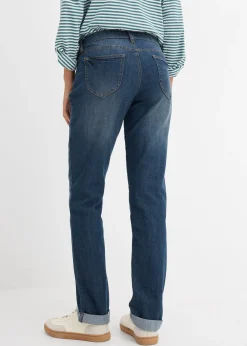 bonprix Jean droit taille mi-haute, extensible|Femme Tailles Petite