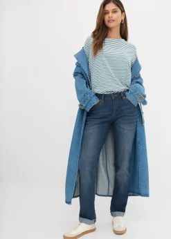 bonprix Jean droit taille mi-haute, extensible|Femme Tailles Petite