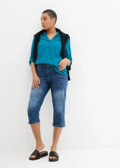Femme bonprix Jeans|Jean droit, taille mi-haute, extensible