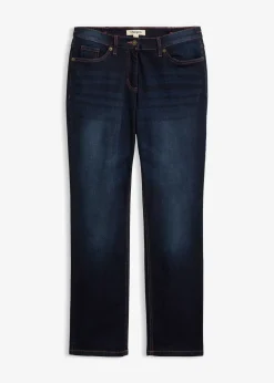 Femme bonprix Jeans|Jean droit taille mi-haute et élastiquée